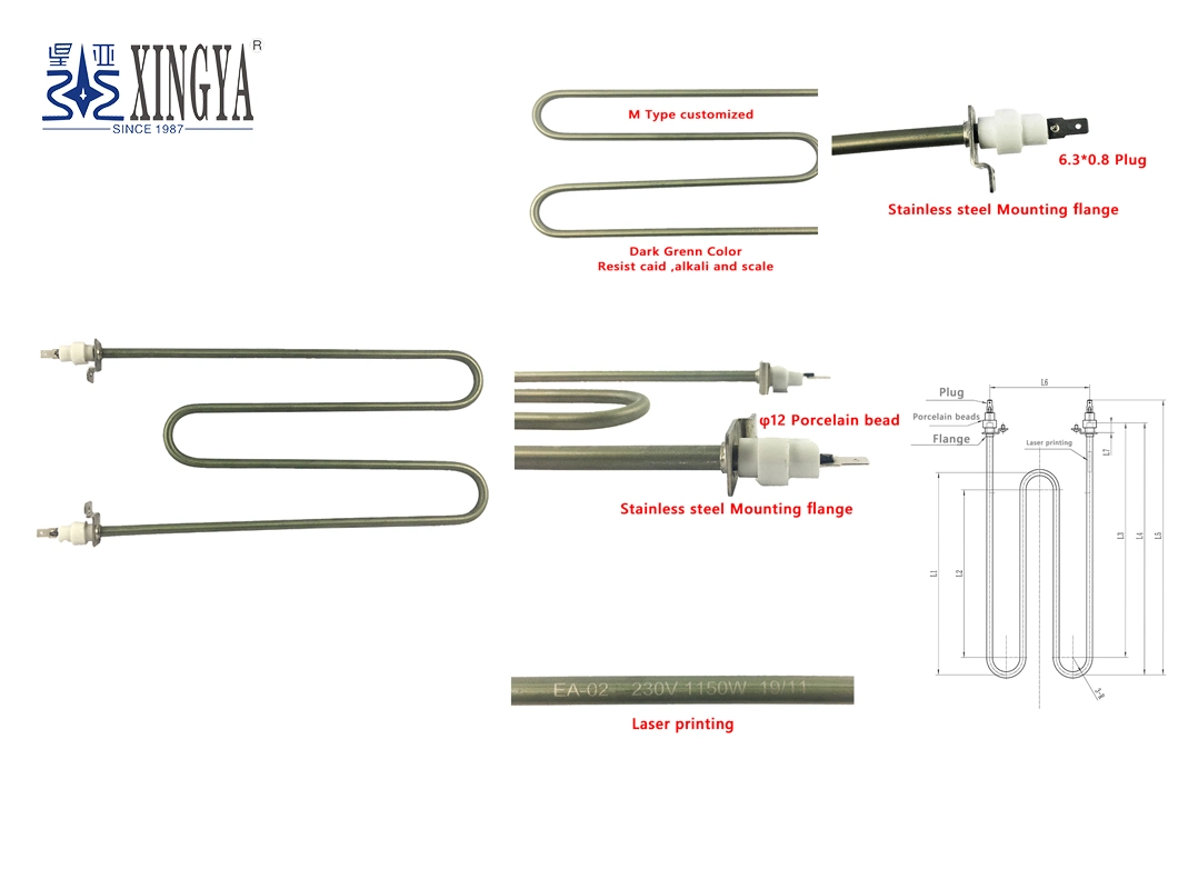 CE Customized/OEM SUS310S Electric Resistor Toaster Oven Heating Element