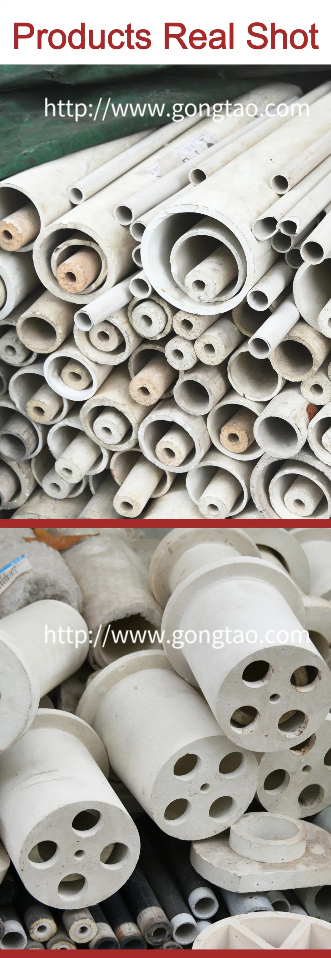 Refractory Cordierite Mullite Ceramic Tube for Heating